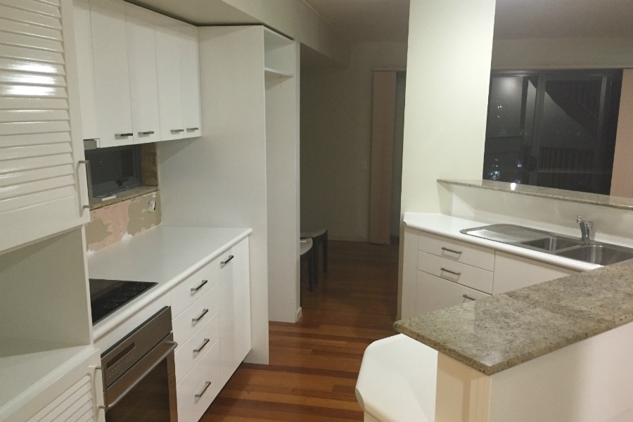Refaced kitchen cabinets 